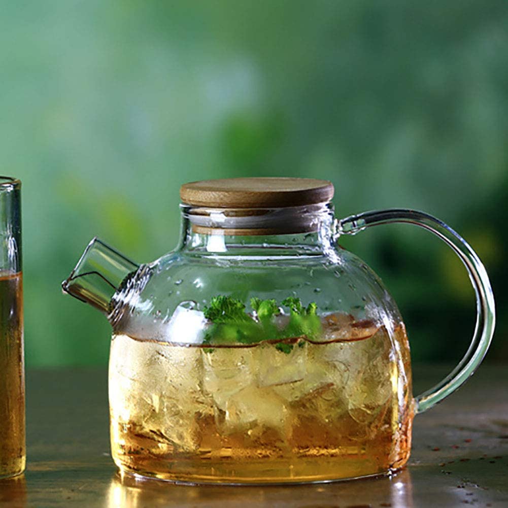 楽天市場】【1L】耐熱 ガラスポット 麦茶ポット 直火 対応 1リットル