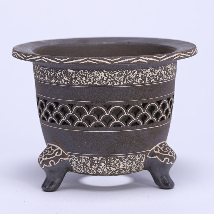 楽天市場】千野鉢 青海波透かし象嵌 富貴蘭鉢 : フェニックスガーデン