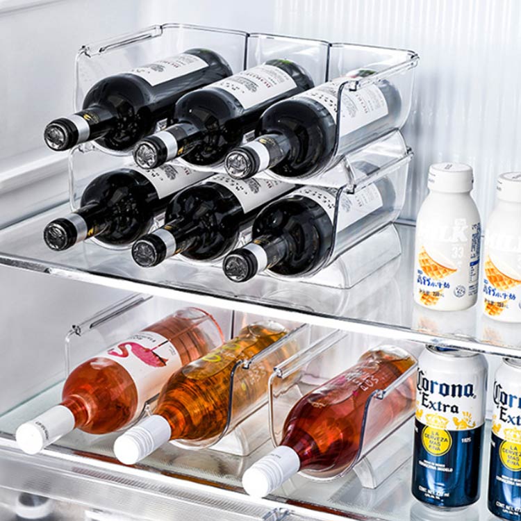 楽天市場】ホルダー ワインラック 透明 ワイン棚 2個セット 冷蔵庫収納