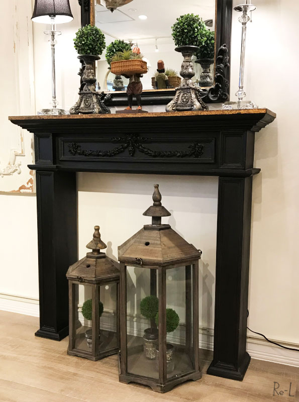 楽天市場】ポイント10倍SALEマントルピース アンティークブラック