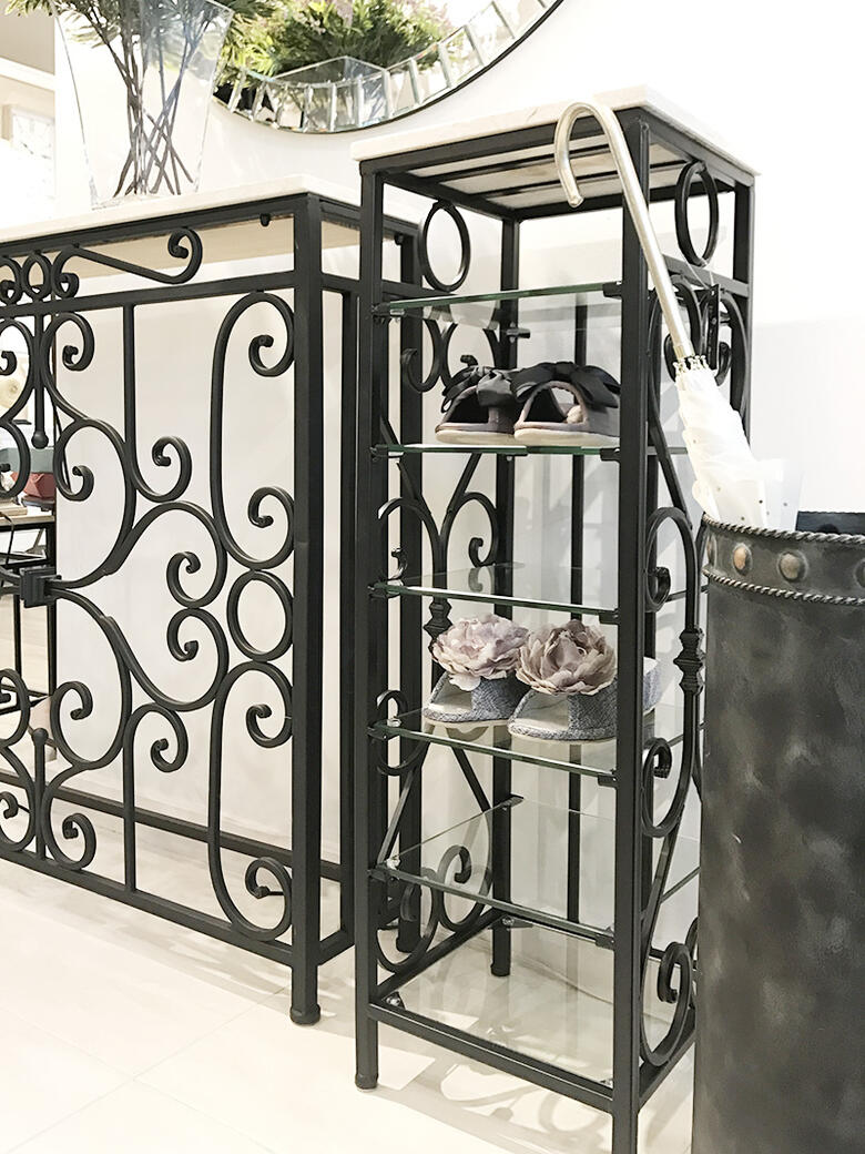 楽天市場】Wrought Iron 天板大理石 アイアン スリッパラックアイアン