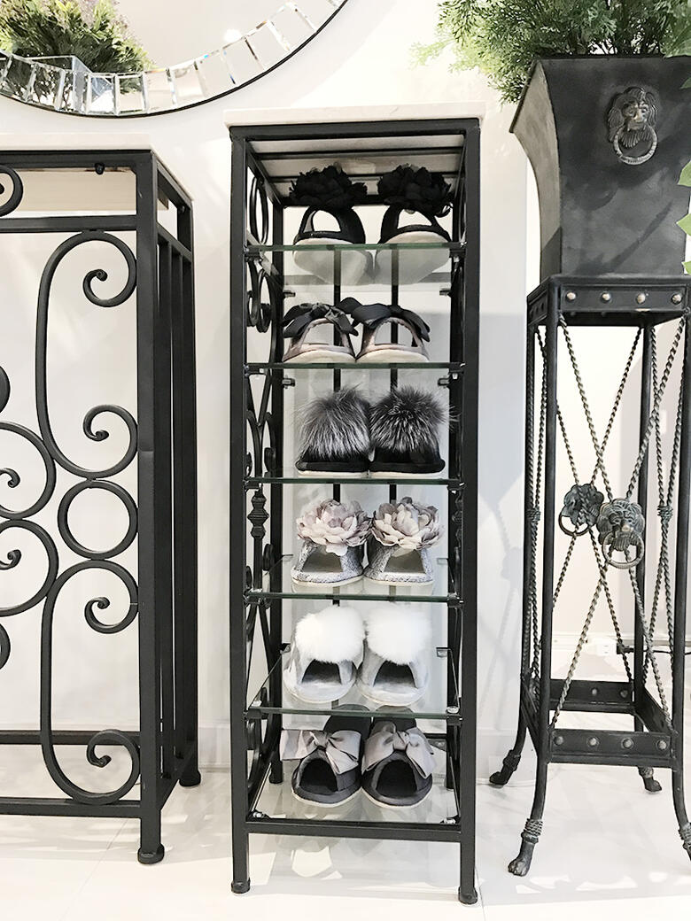 スリッパラック アイアン 大理石 玄関 フラワースタンド サイド