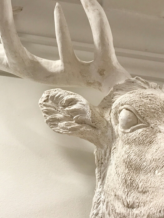 楽天市場】鹿 ウォールオブジェアンティーク シャビー シャビーシック