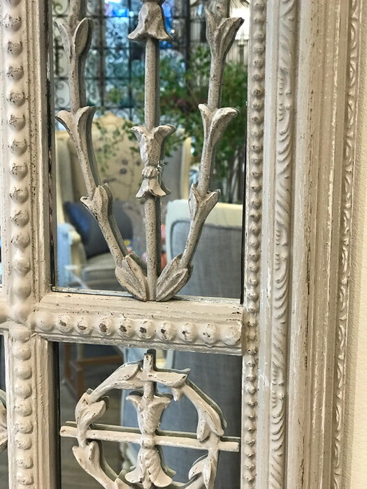 楽天市場】シャビーシック ウォールミラー グレージュアンティーク