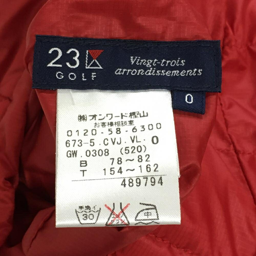 楽天市場】【美品】23区ゴルフ 中綿リバーシブルベスト レッド×白