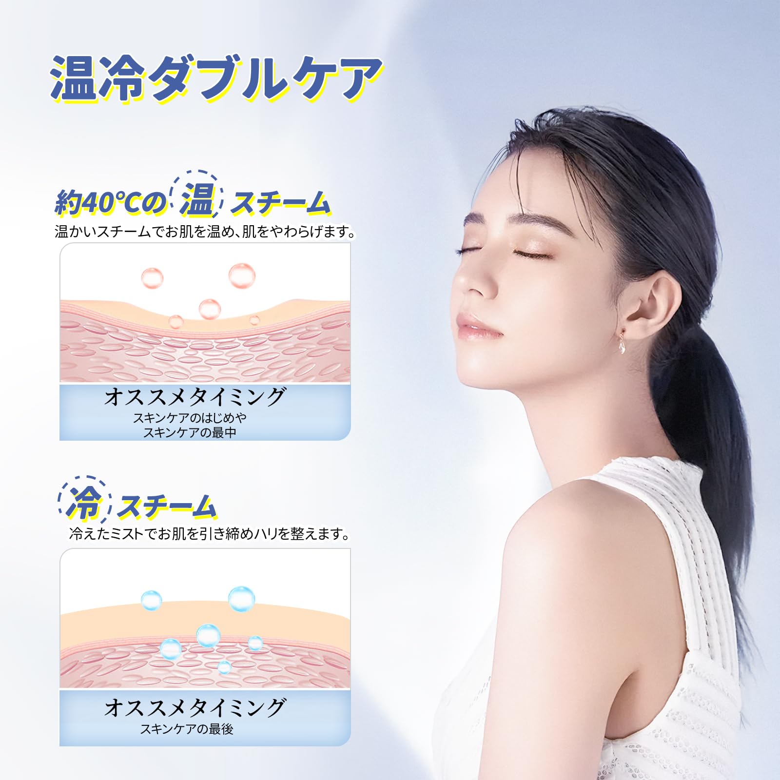 楽天市場】miaoyu フェイススチーマー 濃密ナノミスト 温冷 スチーマー