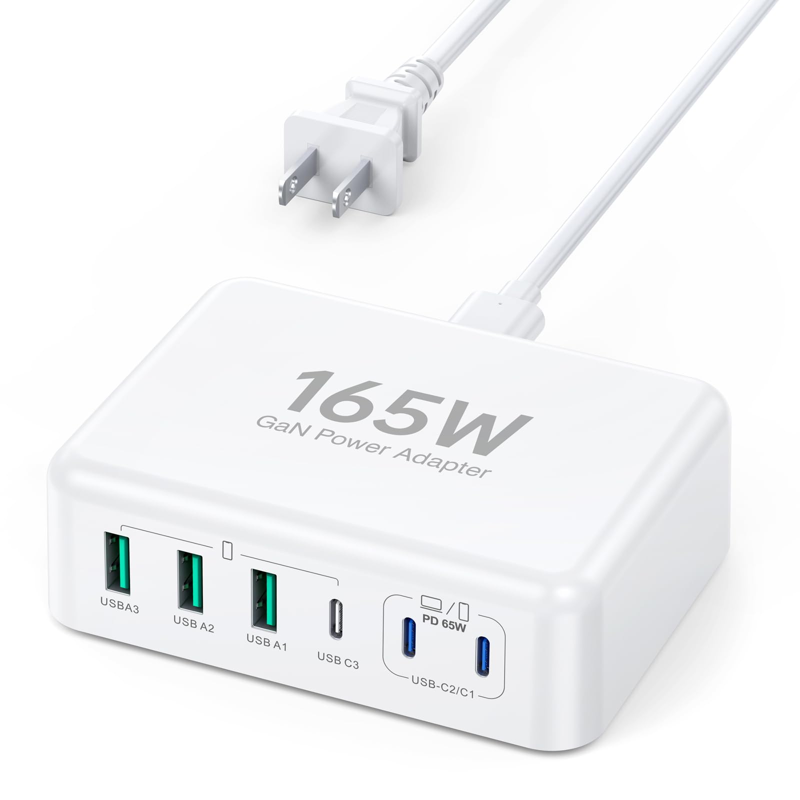 楽天市場】165W 急速充電器 6ポート USB 充電器 MacBook 充電器 超軽量