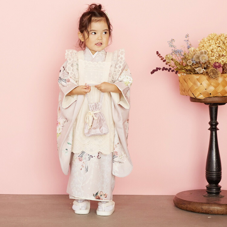 楽天市場】七五三 着物 3歳 レンタル 753 3歳 女の子 くすみカラー