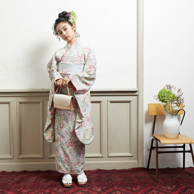 楽天市場】ハーフ成人式 着物 レンタル ジュニア 着物 10歳 卒業式