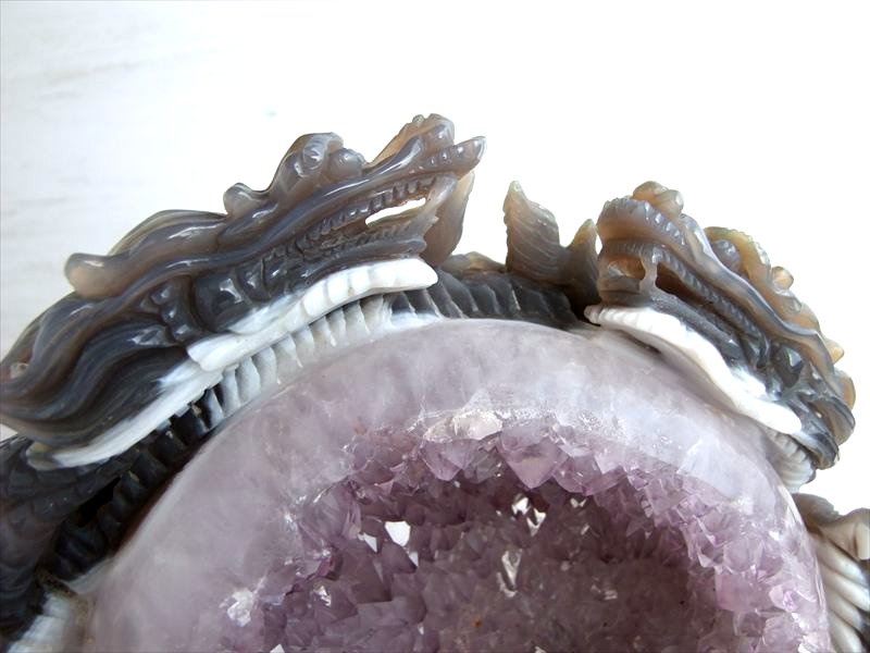 楽天市場】○至高の龍神彫刻 【笑口瑪瑙 玉持ち龍神 龍彫刻置物】重さ