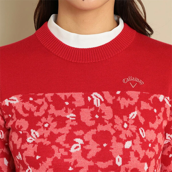 楽天市場】レディース キャロウェイ 長袖 クルーネックニット セーター