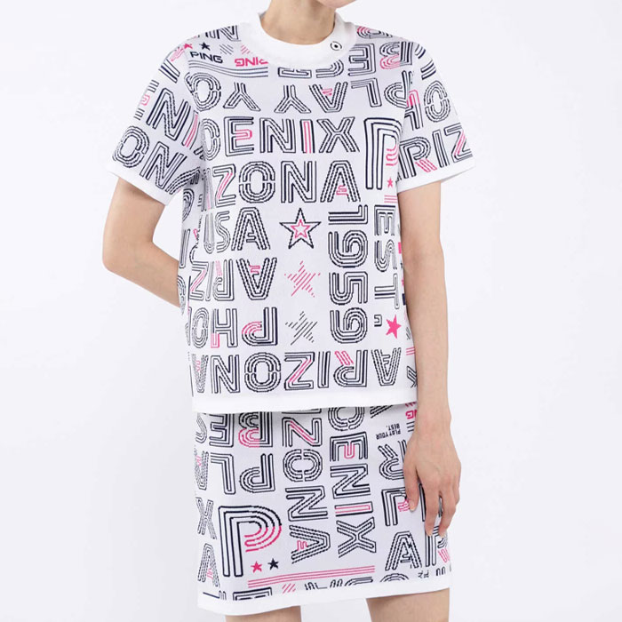 楽天市場】レディース ピン ゴルフ セットアップ ニットジャカード 622