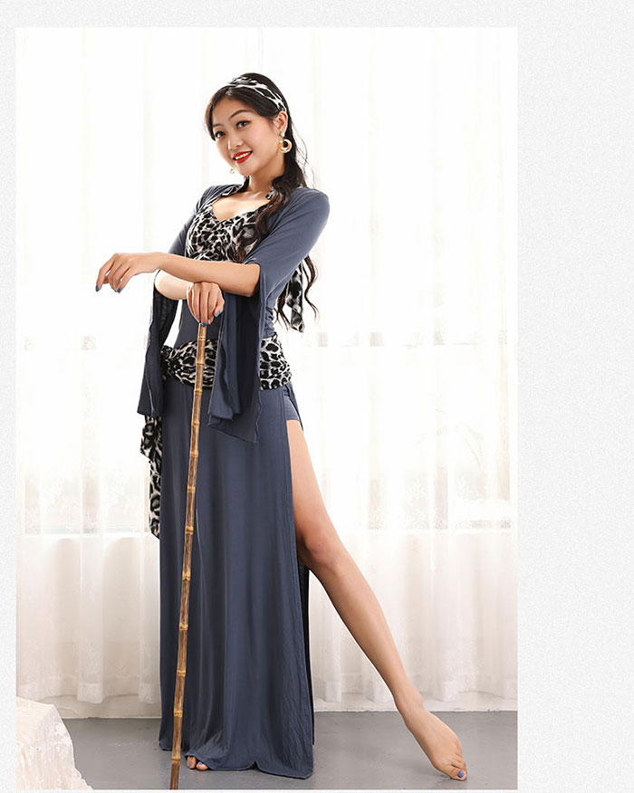 楽天市場】ベリーダンス 衣装 レッスン着 ワンピース 豹柄 ヒョウ柄 総