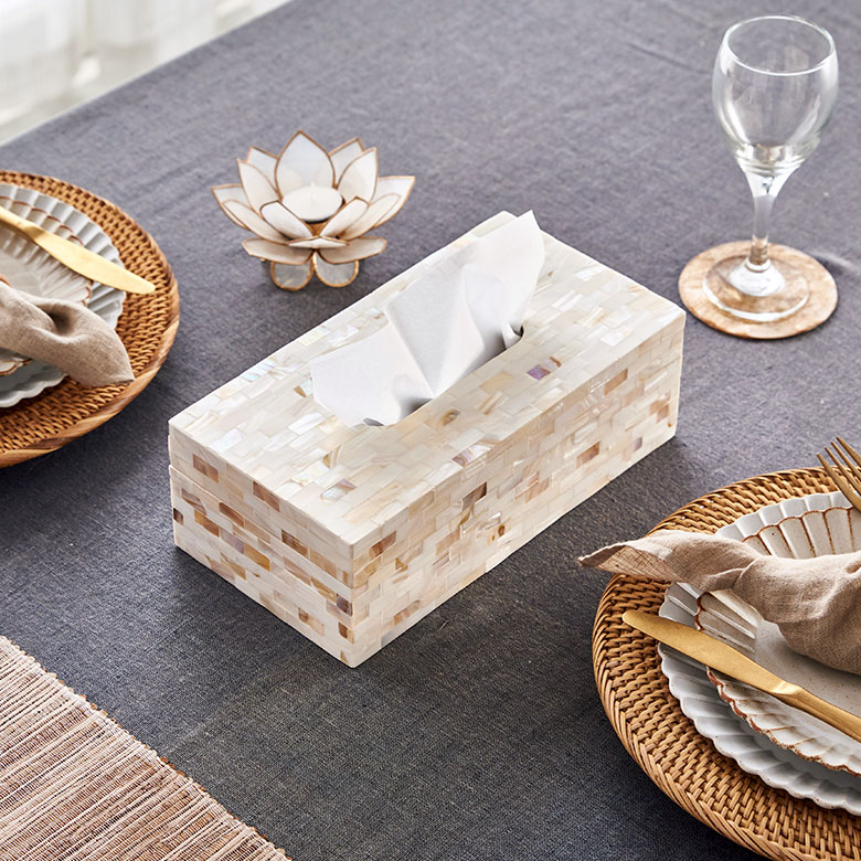 楽天市場】ティッシュケース ティッシュボックス シェル パールシェル