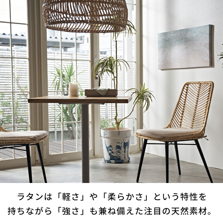 3630）ホワイトラタンアームチェアとテーブルセット 籐家具 手渡し希