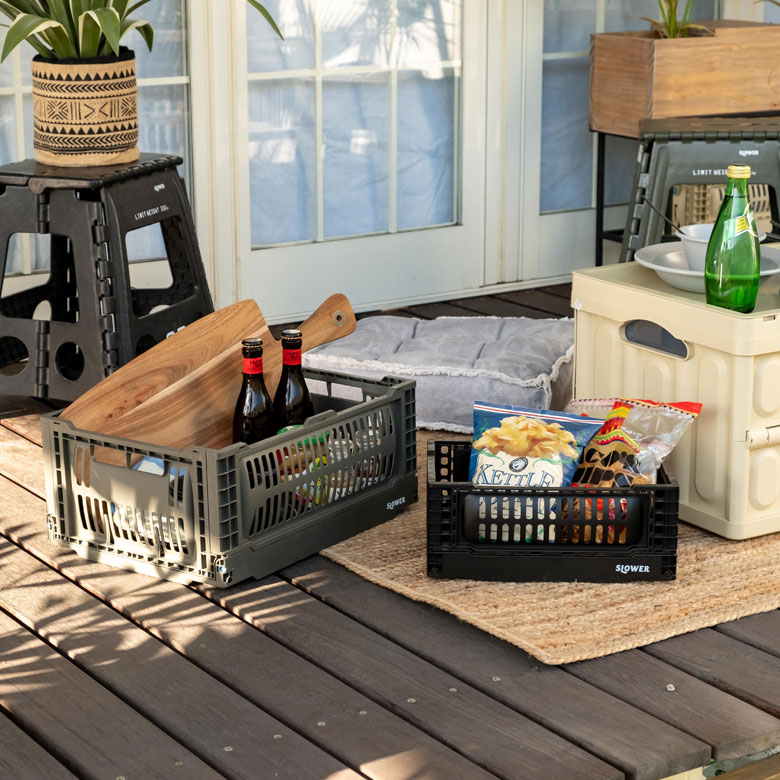 楽天市場】コンテナ ボックス 折り畳み 約 W 30 × D 20 5L ブラック