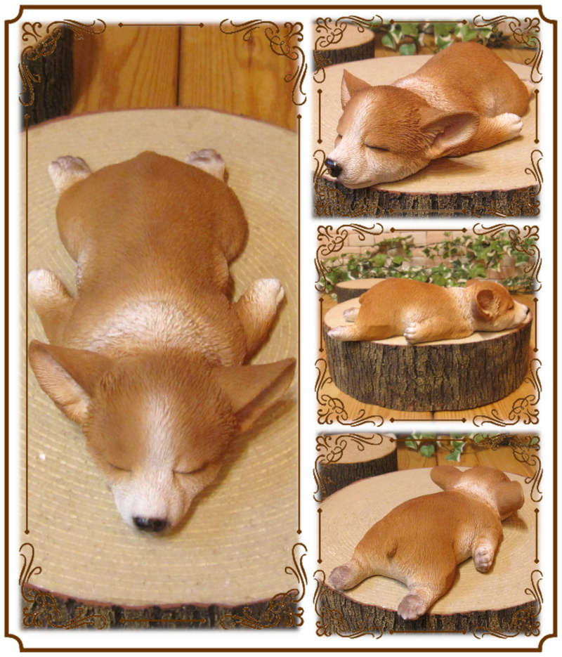 楽天市場】犬の置物 ウェルシュ コーギー まったりドッグ ワンちゃん