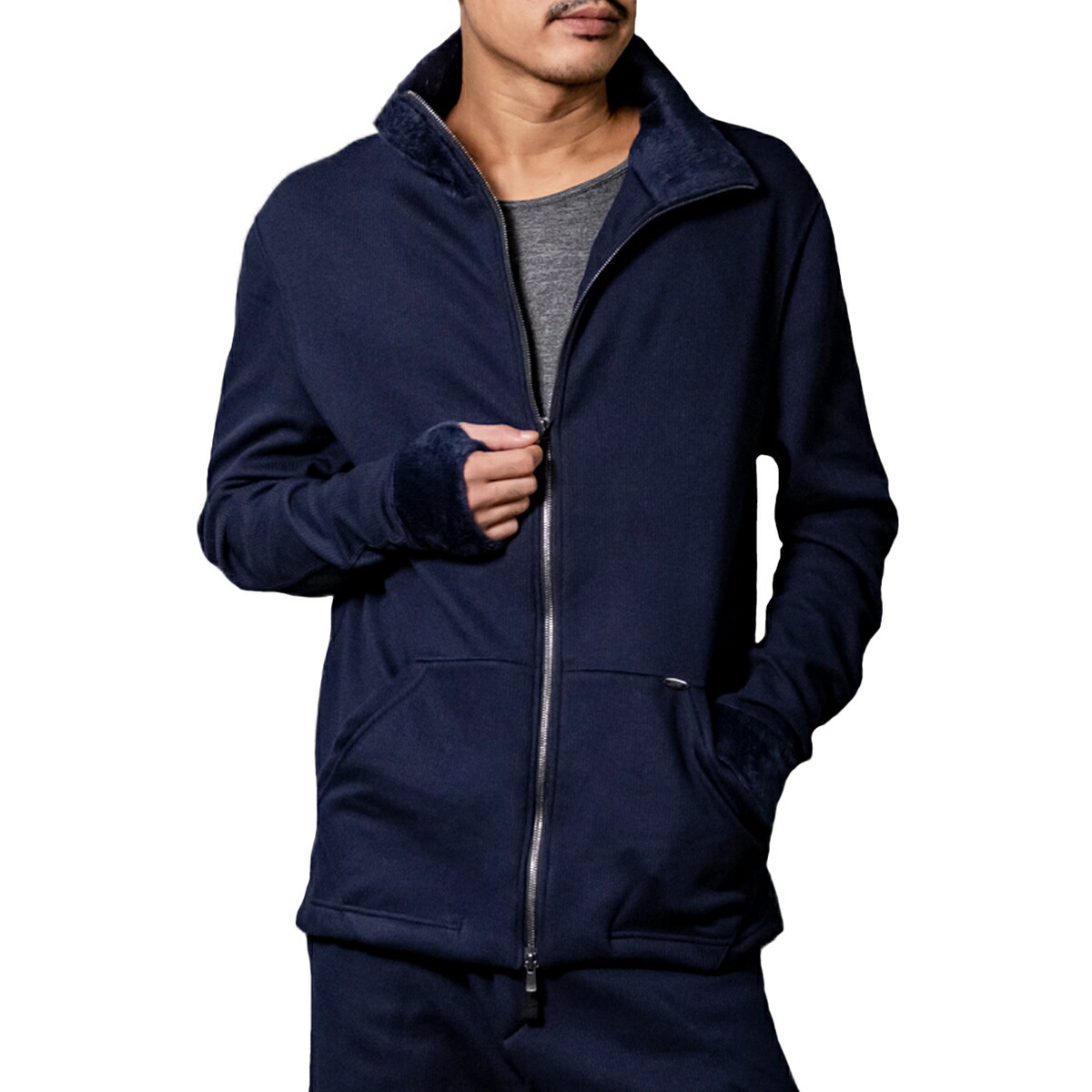 楽天市場】ムートン リブ ジャージ ジップアップ ジャケット トラック