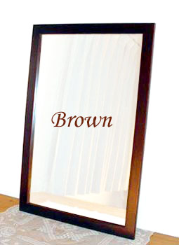 楽天市場】ビッグフラットフレーム・ウォールミラー60×90cm（ダーク