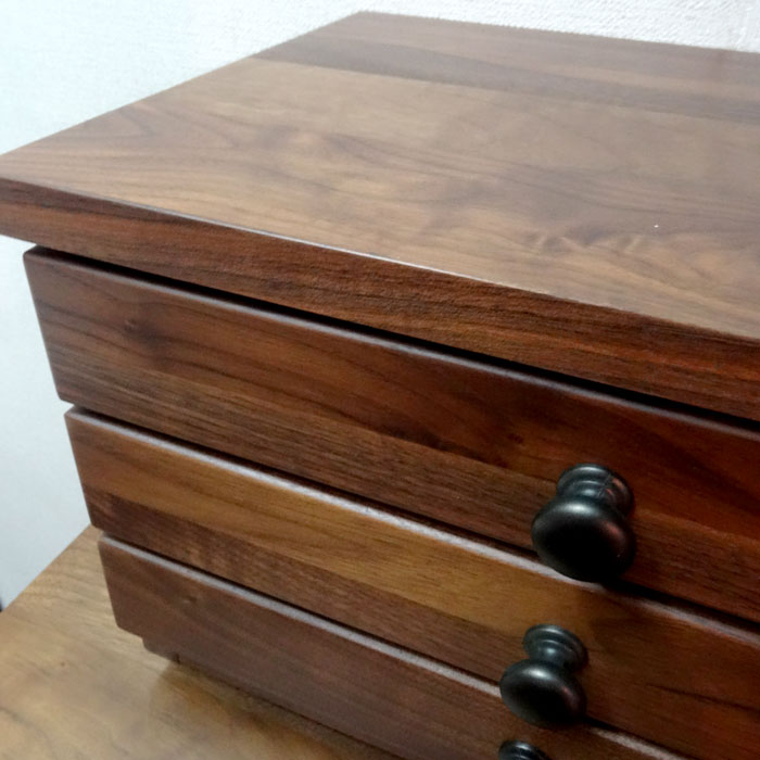 楽天市場】レターケース 木製 ウォールナット 3段チェスト おしゃれ