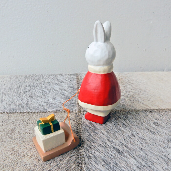 楽天市場】クリスマス 雑貨 X'mas 小物 置物 木彫り うさぎ ウサギ