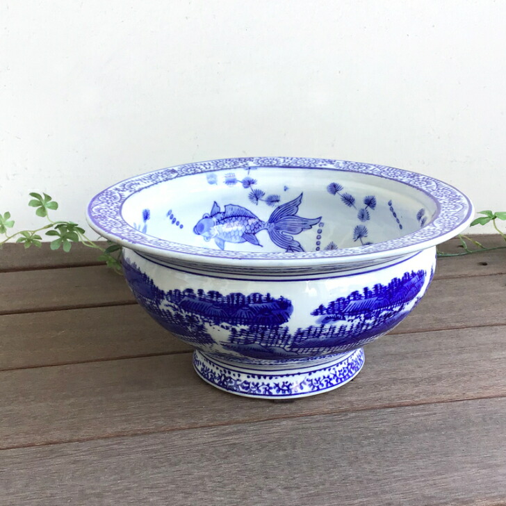 楽天市場】陶器鉢 水鉢 睡蓮鉢 メダカ鉢 金魚鉢 陶器 めだか鉢 鉢 陶器