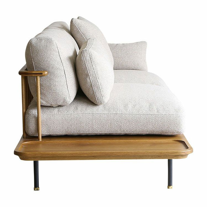 楽天市場】ソファ 3P ローソファ オーク材 ナチュラル 北欧 格子 木製