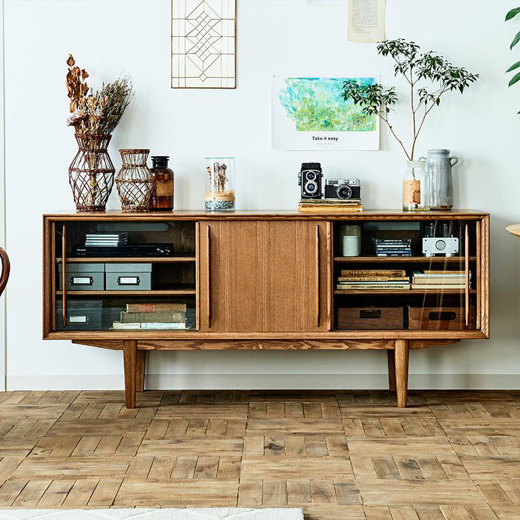 楽天市場】サイドボード テレビボード ガラス戸 引戸 かっこいい 北欧