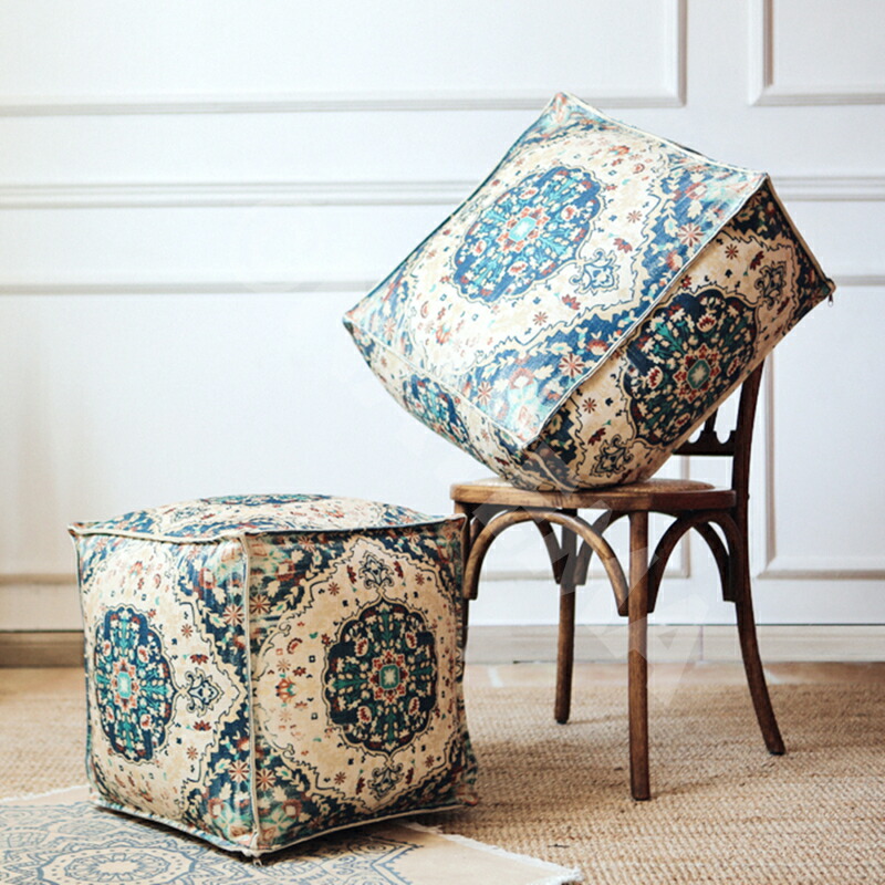 楽天市場】プフクッション キリム モロッカン モロッコ スツール