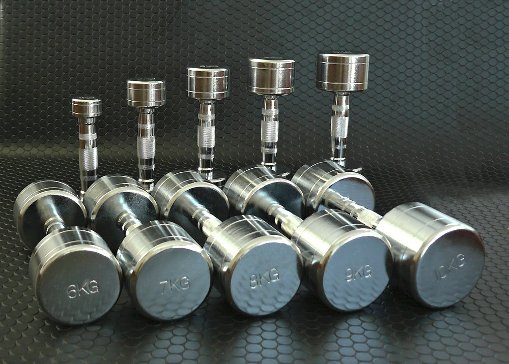 楽天市場】固定式 クローム 20kg 2本セット送料無料 ダンベル 筋トレ