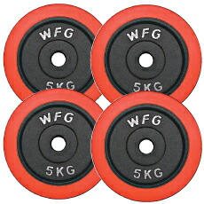 楽天市場】赤ラバープレート 5kg (4枚)《返品・交換不可》ダンベル