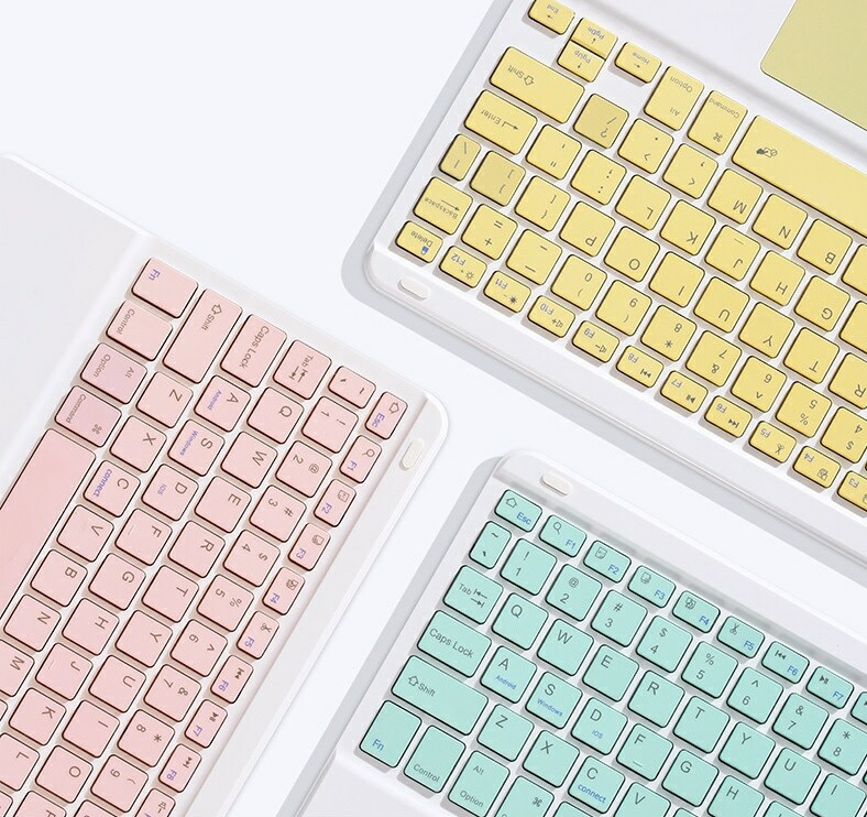 楽天市場】Bluetooth キーボード タッチパッド付き 超薄 7カラーLED