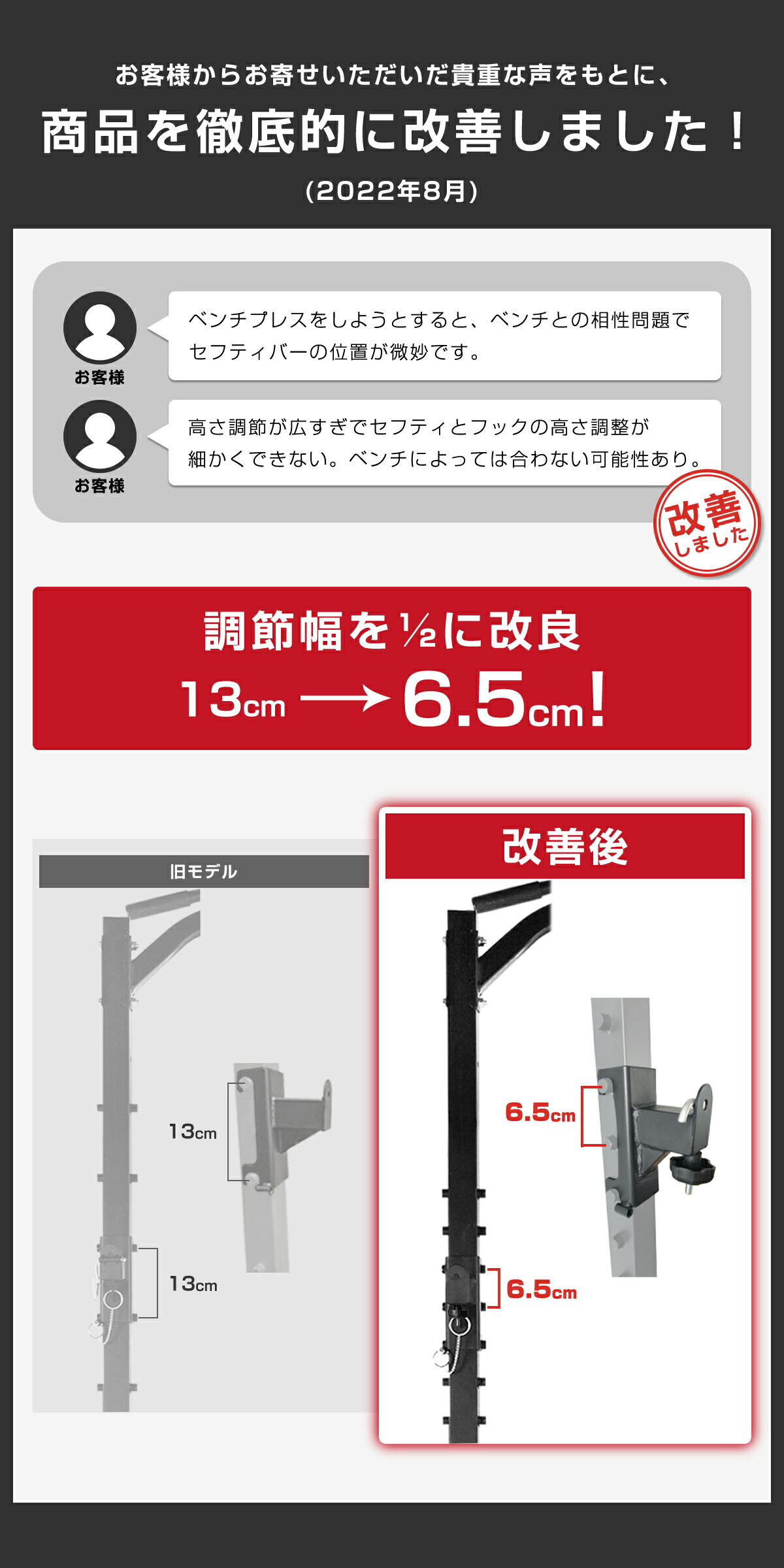 楽天市場】ハーフラック パワーラック セフティーバー搭載 バーベル