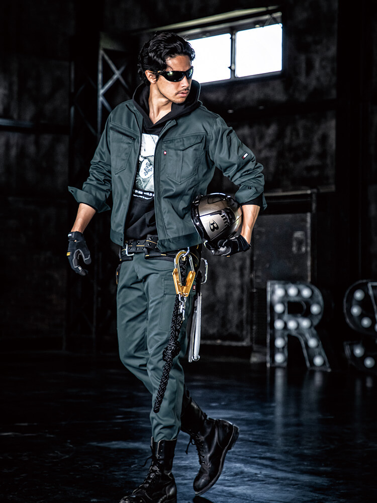 楽天市場】【P2倍】作業服 上下セット ジャケット 6071 M-3L