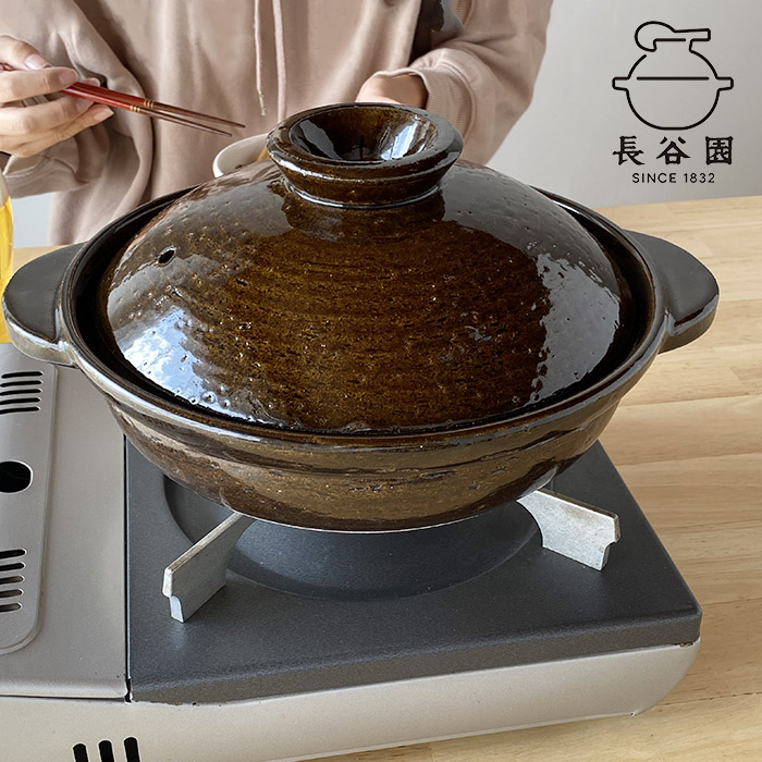 楽天市場】【ポイント5倍】長谷園 伊賀土鍋 アメ釉 大(3〜5人用) DC