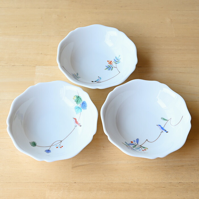 楽天市場】香蘭社 小鳥の詩 三つ組小鉢 有田焼 鉢 食器 セット
