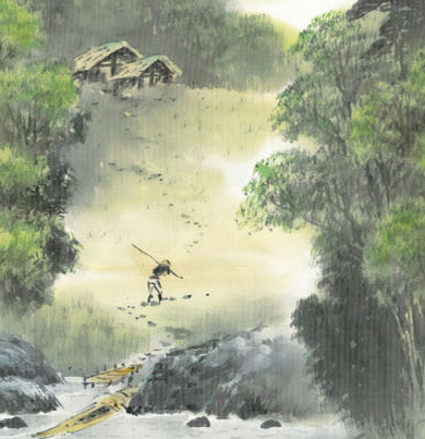 楽天市場】掛け軸 掛軸（かけじく）尺三幅 望郷彩遷（中山 雪邨