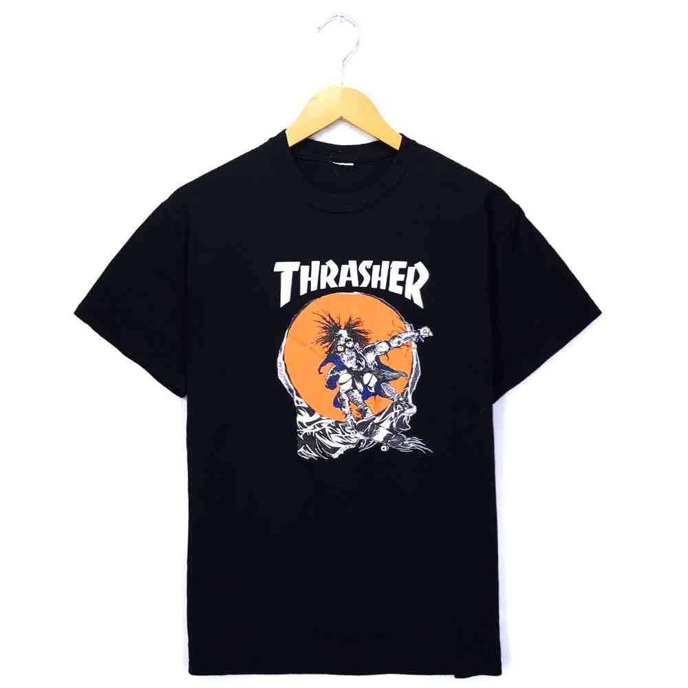 楽天市場】THRASHER スケートTシャツ ブラック 半袖 パスヘッド