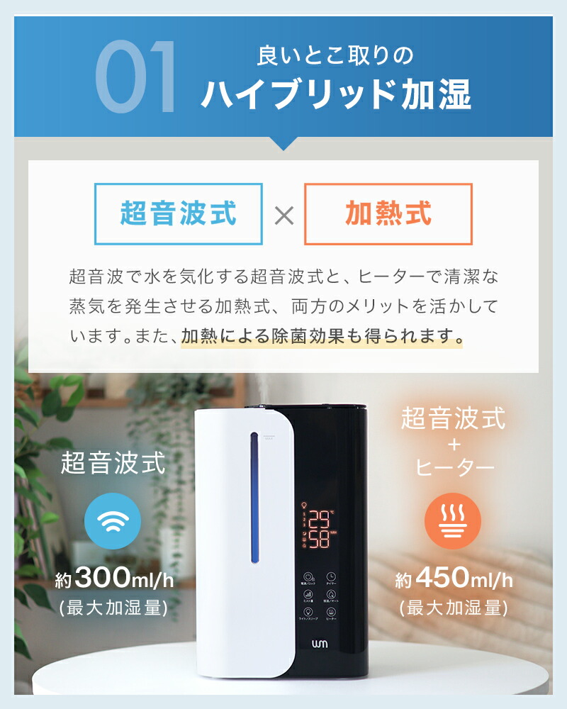 楽天市場】【スーパーセール 最大84%OFF!】2026最新型 加湿器 大容量