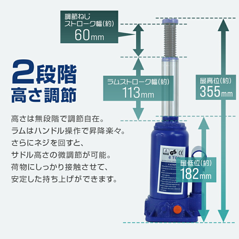 楽天市場】【スーパーセール 店内最大84%OFF!】油圧ジャッキ 6t