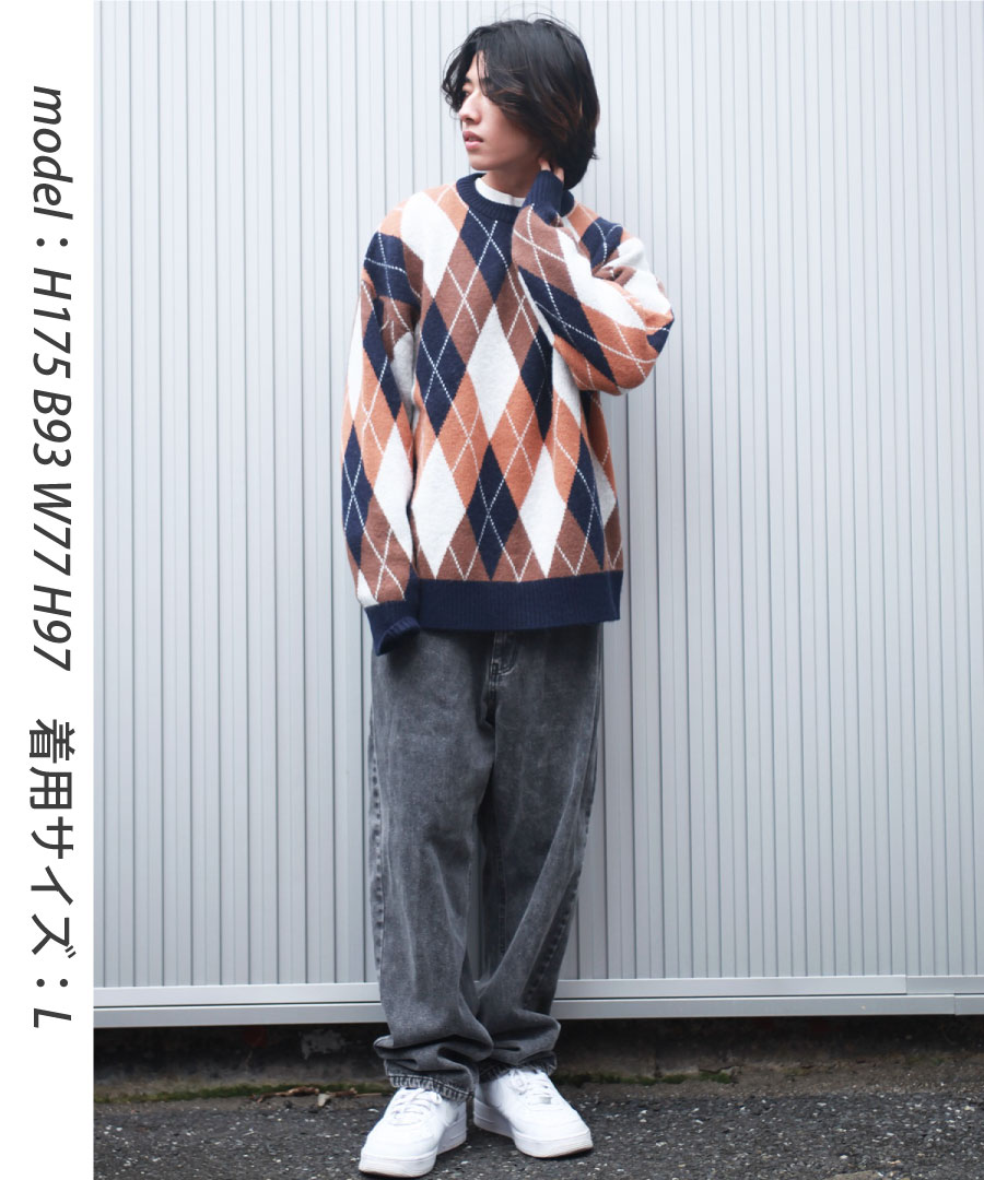 楽天市場】アーガイル チェック柄 ゴルフ ニット セーター メンズ