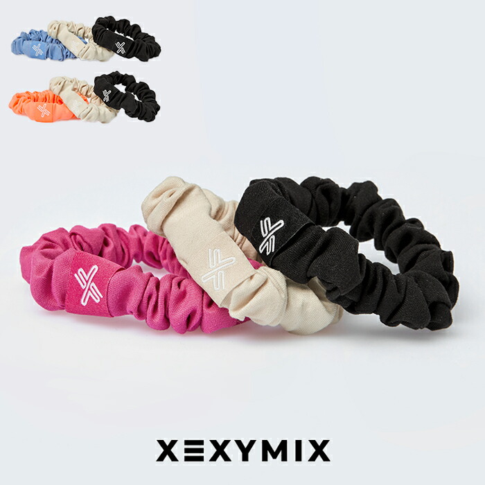 楽天市場】ゼクシィミックス xexymix ロゴ入り シュシュ 髪留め