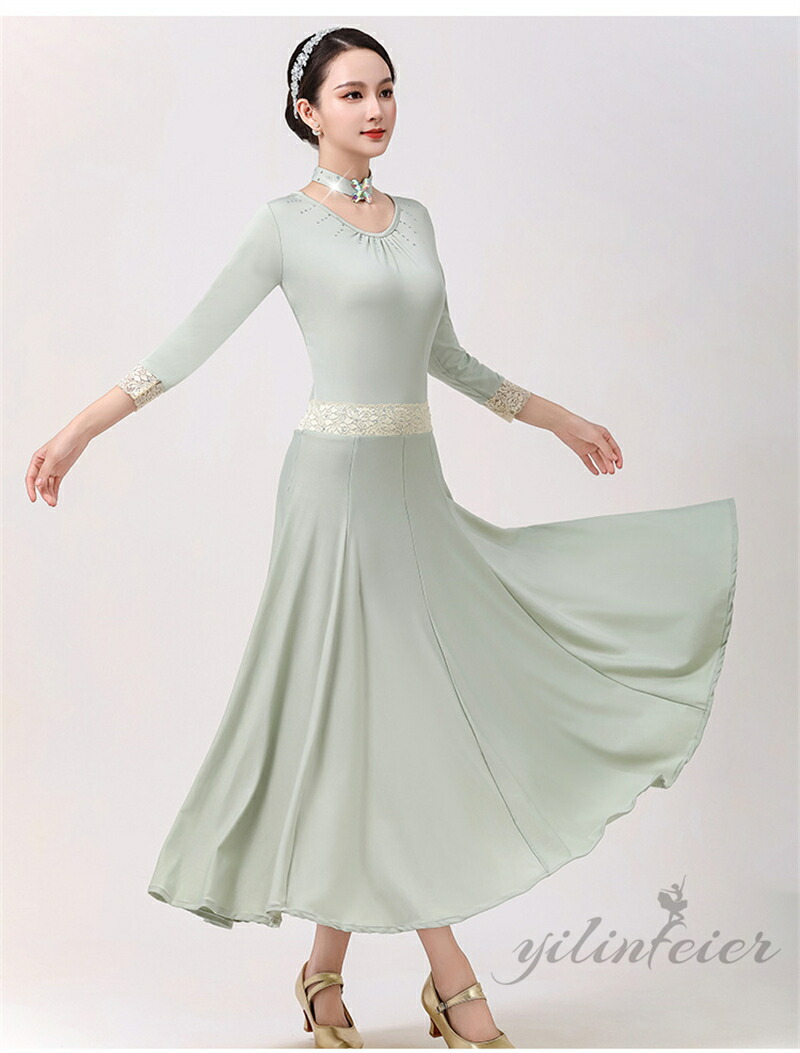 楽天市場】社交ダンスドレス 練習着 ワンピース Vネック 社交ダンス