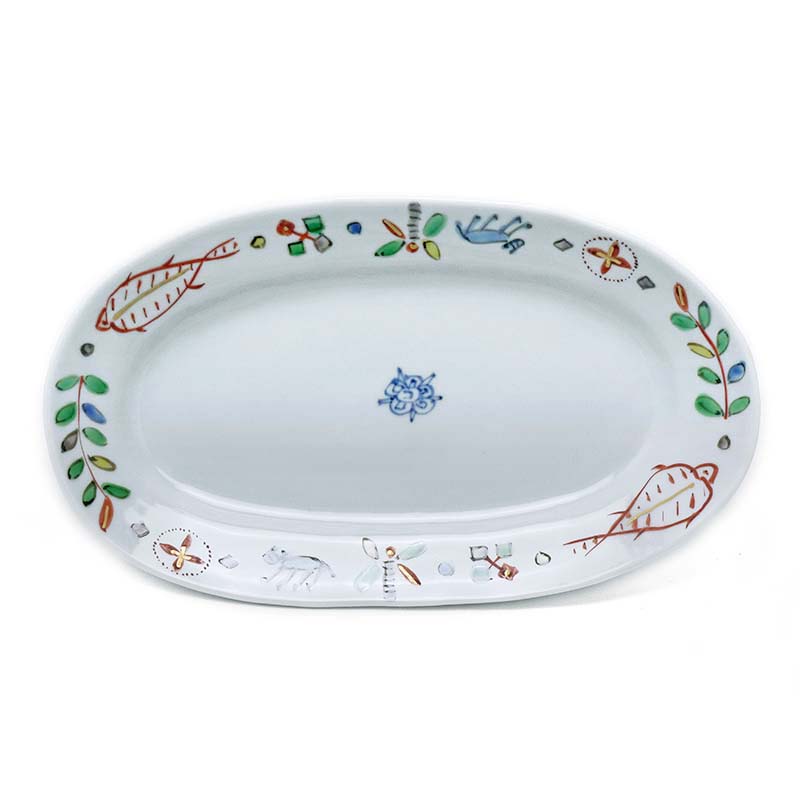 楽天市場】色絵楕円皿・正木春蔵《楕円皿・中皿・23.6cm》 : 和食器の