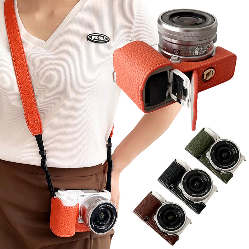 楽天市場】一眼レフ カメラケース Sony ZVE10 用 レザー ケース