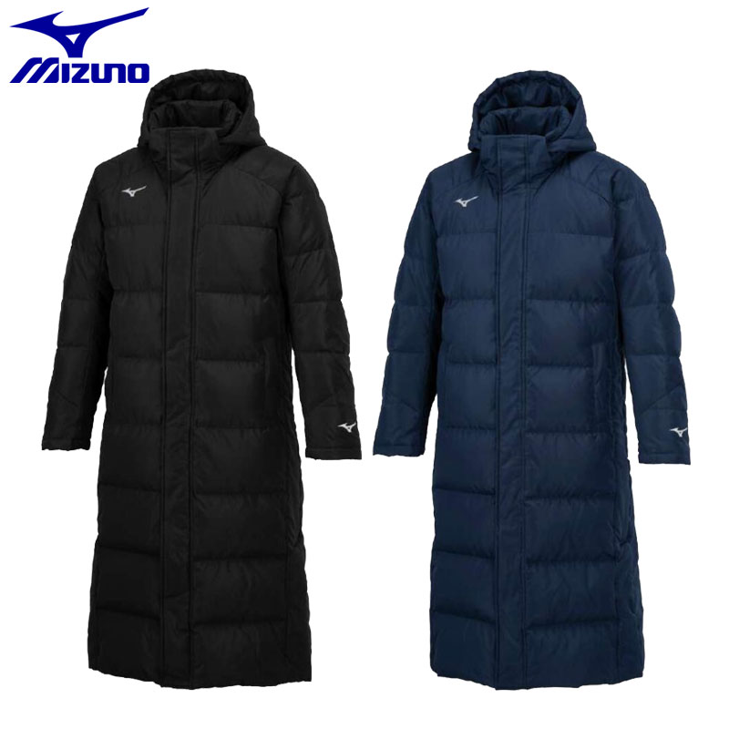 サッカー フットサル用防寒着 ダウン コート ロング ミズノ」の人気