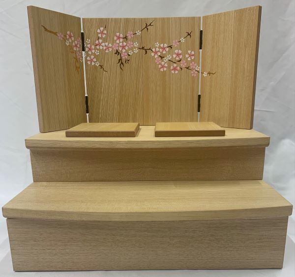 楽天市場】40G3-6 34x2 桜 飾り台・屏風セット H23-18A親王飾り 雛祭り