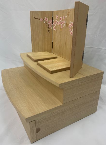 楽天市場】40G3-6 34x2 桜 飾り台・屏風セット H23-18A親王飾り 雛祭り