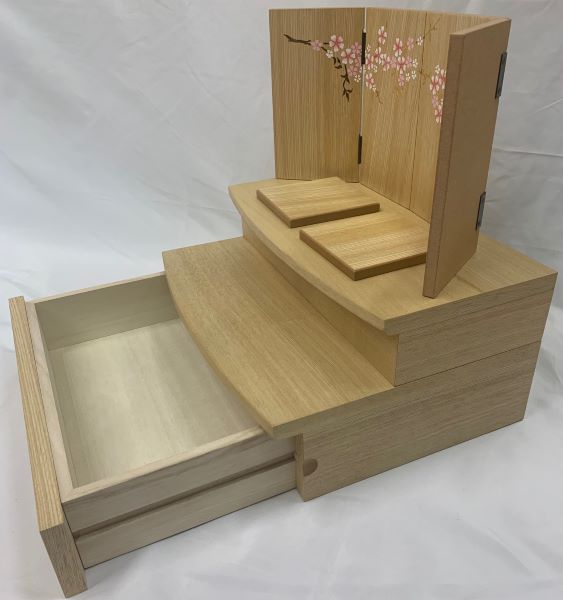 楽天市場】40G3-6 34x2 桜 飾り台・屏風セット H23-18A親王飾り 雛祭り