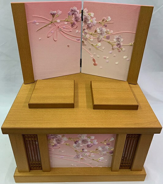 楽天市場】35cm リボン桜 収納箱・屏風セット 1R3-2 S23-2親王飾り 雛